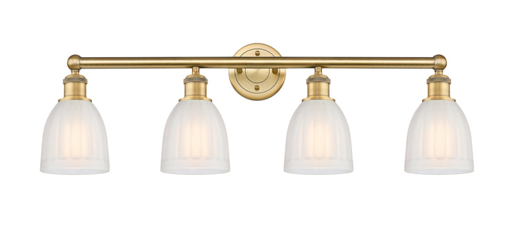 Innovations Lighting Brookfield 6" Bath Vanity Light - Brushed Brass Vanity Lights Innovations Lighting White ; Glass Type: Frosted; Ribbed  