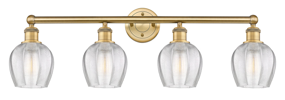 Innovations Lighting Norfolk 6" Bath Vanity Light - Brushed Brass Vanity Lights Innovations Lighting Clear ; Glass Type: Transparent  