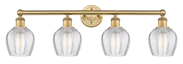 Innovations Lighting Norfolk 6" Bath Vanity Light - Brushed Brass Vanity Lights Innovations Lighting Clear ; Glass Type: Transparent  