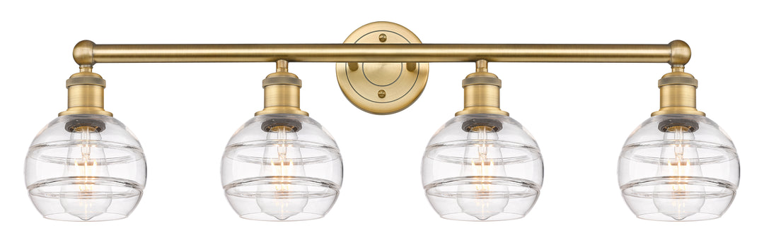 Innovations Lighting Rochester 6" Bath Vanity Light - Brushed Brass Vanity Lights Innovations Lighting Clear ; Glass Type: Clear  