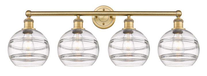 Innovations Lighting Rochester 8" Bath Vanity Light - Brushed Brass Vanity Lights Innovations Lighting Clear ; Glass Type: Clear  