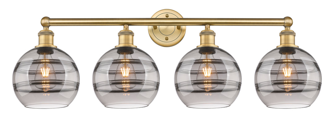 Innovations Lighting Rochester 8" Bath Vanity Light - Brushed Brass Vanity Lights Innovations Lighting Light Smoke ; Glass Type: Smoked  