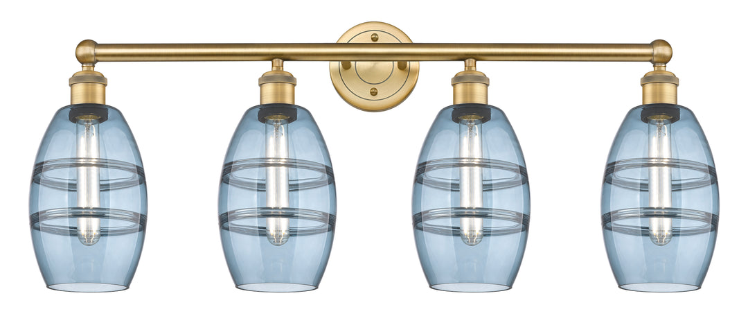 Innovations Lighting Vaz 6" Bath Vanity Light - Brushed Brass Vanity Lights Innovations Lighting Blue  ; Glass Type: Blue  