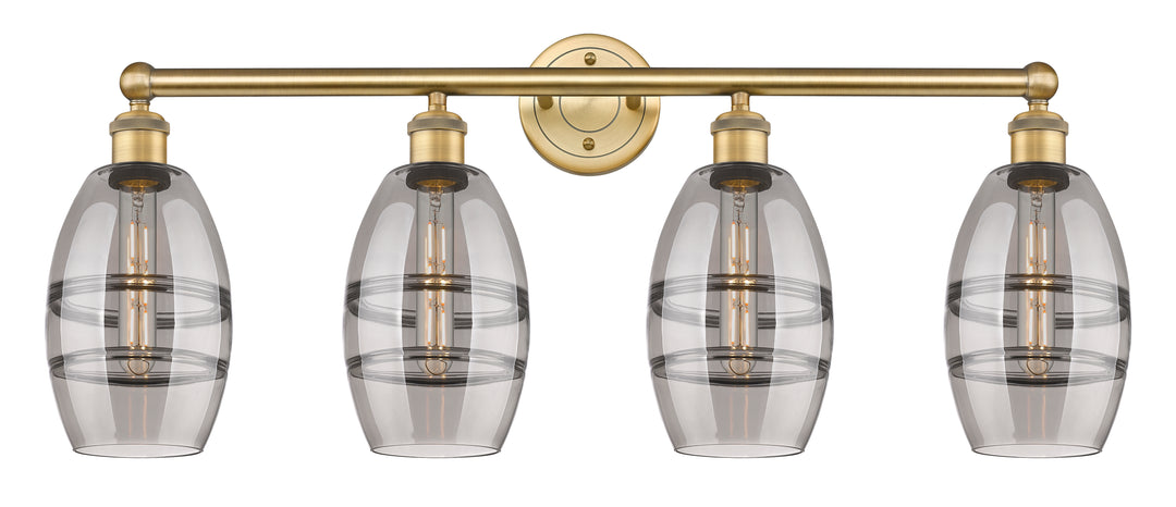 Innovations Lighting Vaz 6" Bath Vanity Light - Brushed Brass Vanity Lights Innovations Lighting Light Smoke ; Glass Type: Smoked  