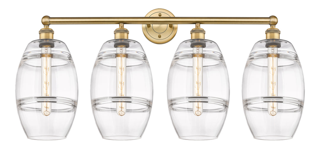 Innovations Lighting Vaz 8" Bath Vanity Light - Brushed Brass Vanity Lights Innovations Lighting Clear ; Glass Type: Clear  