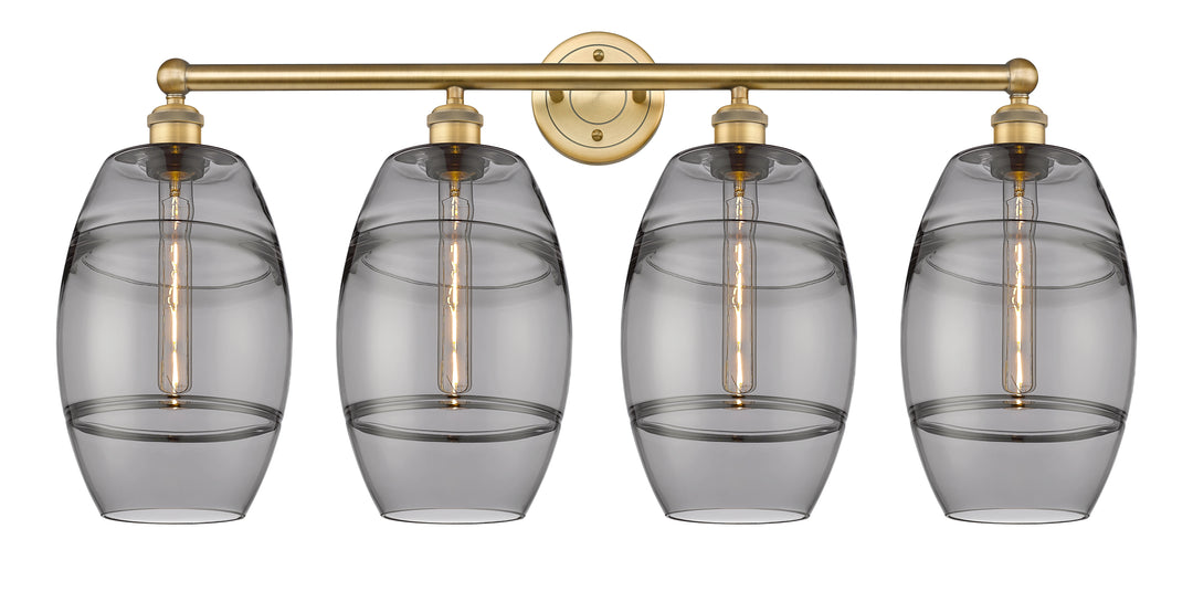 Innovations Lighting Vaz 8" Bath Vanity Light - Brushed Brass Vanity Lights Innovations Lighting Light Smoke ; Glass Type: Smoked  