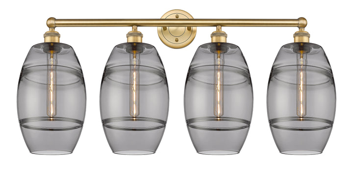 Innovations Lighting Vaz 8" Bath Vanity Light - Brushed Brass Vanity Lights Innovations Lighting Light Smoke ; Glass Type: Smoked  