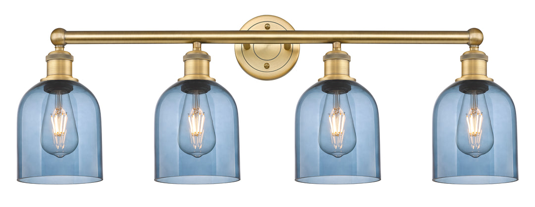 Innovations Lighting Bella 6" Bath Vanity Light - Brushed Brass Vanity Lights Innovations Lighting Blue  ; Glass Type: Blue  