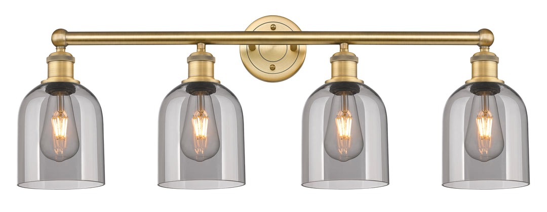 Innovations Lighting Bella 6" Bath Vanity Light - Brushed Brass Vanity Lights Innovations Lighting Light Smoke ; Glass Type: Smoked  