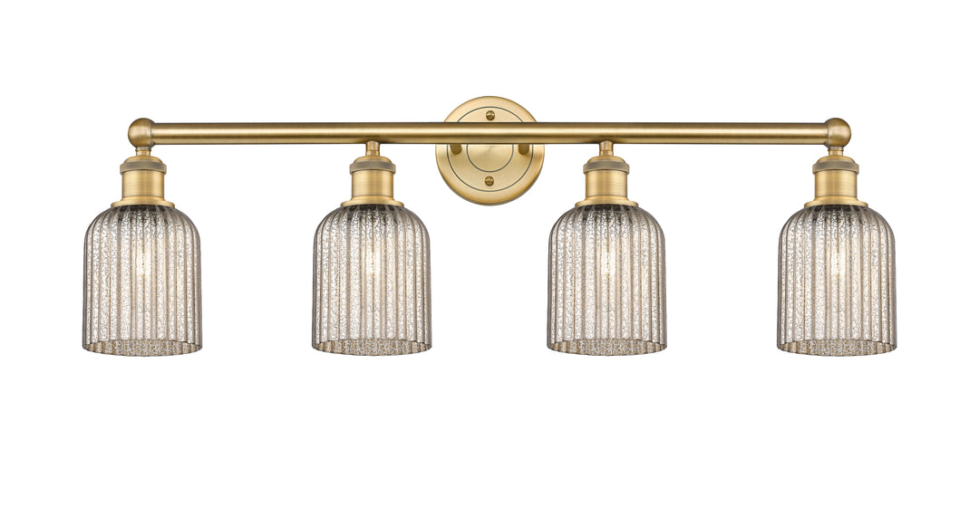 Innovations Lighting Bridal Veil 5" Bath Vanity Light - Brushed Brass Vanity Lights Innovations Lighting Mercury ; Glass Type: Mercury; Ribbed  