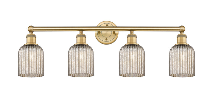 Innovations Lighting Bridal Veil 5" Bath Vanity Light - Brushed Brass Vanity Lights Innovations Lighting Mercury ; Glass Type: Mercury; Ribbed  