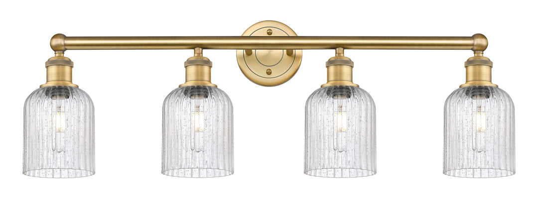 Innovations Lighting Bridal Veil 5" Bath Vanity Light - Brushed Brass Vanity Lights Innovations Lighting Seedy ; Glass Type: Seedy; Ribbed  