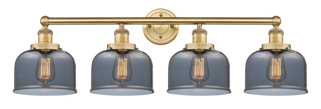 Innovations Lighting Bell 8" Bath Vanity Light - Brushed Brass Vanity Lights Innovations Lighting Light Smoke ; Glass Type: Colorful  