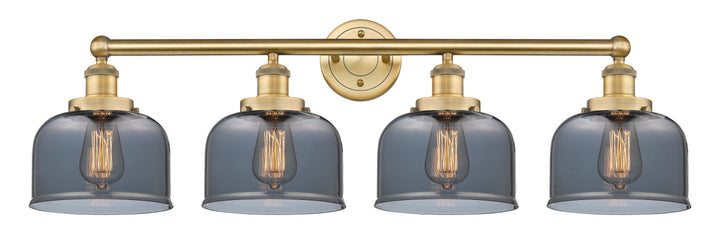 Innovations Lighting Bell 8" Bath Vanity Light - Brushed Brass Vanity Lights Innovations Lighting Light Smoke ; Glass Type: Colorful  