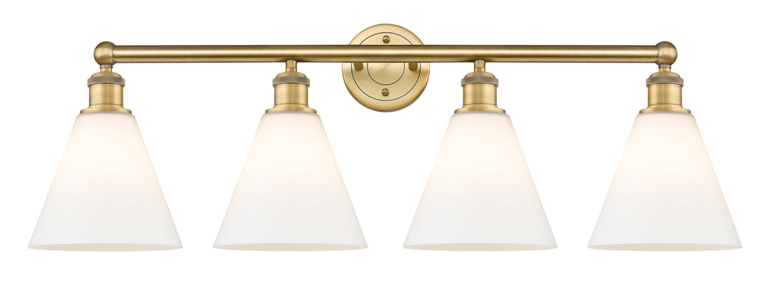 Innovations Lighting Berkshire Glass 8" Bath Vanity Light - Brushed Brass Vanity Lights Innovations Lighting Matte White ; Glass Type: White  