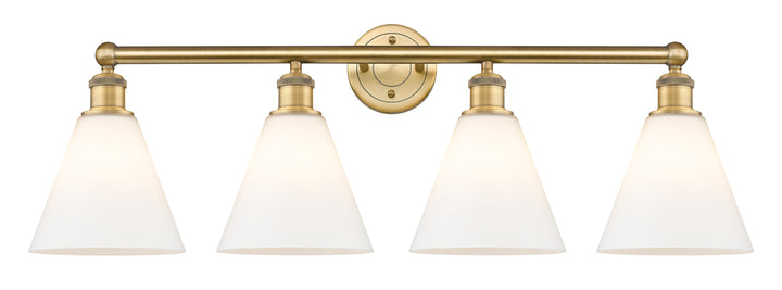 Innovations Lighting Berkshire Glass 8" Bath Vanity Light - Brushed Brass Vanity Lights Innovations Lighting Matte White ; Glass Type: White  