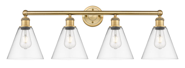 Innovations Lighting Berkshire Glass 8" Bath Vanity Light - Brushed Brass Vanity Lights Innovations Lighting Clear ; Glass Type: Clear  