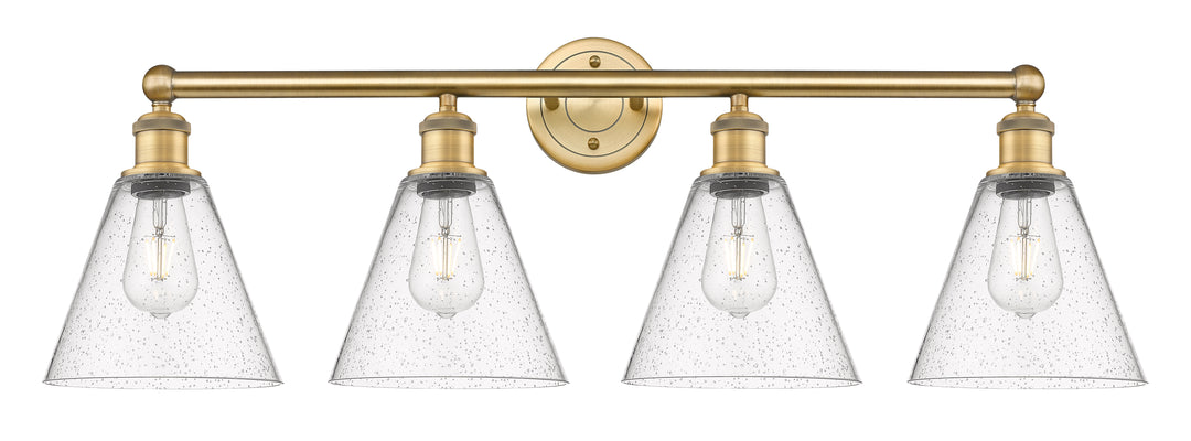 Innovations Lighting Berkshire Glass 8" Bath Vanity Light - Brushed Brass Vanity Lights Innovations Lighting Seedy ; Glass Type: Seeded  