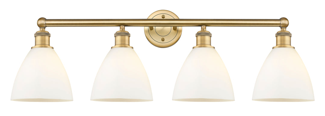 Innovations Lighting Bristol 7.5" Bath Vanity Light - Brushed Brass Vanity Lights Innovations Lighting Matte White ; Glass Type: White  