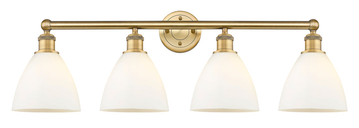 Innovations Lighting Bristol 7.5" Bath Vanity Light - Brushed Brass Vanity Lights Innovations Lighting Matte White ; Glass Type: White  