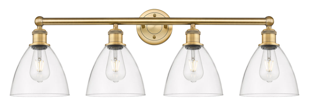 Innovations Lighting Bristol 7.5" Bath Vanity Light - Brushed Brass Vanity Lights Innovations Lighting Clear ; Glass Type: Clear  