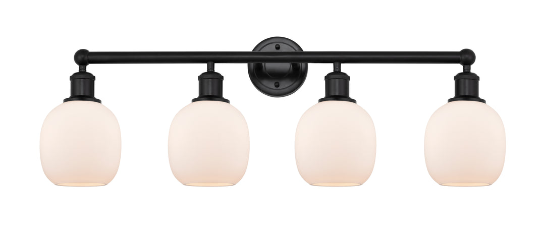 Innovations Lighting Belfast 6" Bath Vanity Light - Matte Black Vanity Lights Innovations Lighting Matte White ; Glass Type: White  