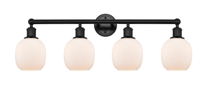 Innovations Lighting Belfast 6" Bath Vanity Light - Matte Black Vanity Lights Innovations Lighting Matte White ; Glass Type: White  