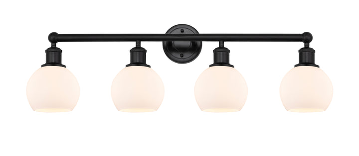 Innovations Lighting Athens 6" Bath Vanity Light - Matte Black Vanity Lights Innovations Lighting Matte White ; Glass Type: White  