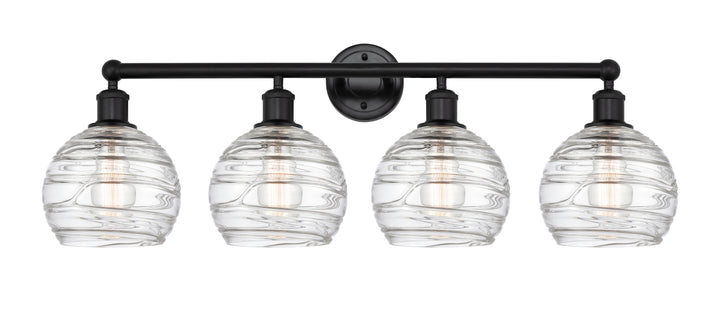 Innovations Lighting Athens Deco Swirl 8" Bath Vanity Light - Matte Black