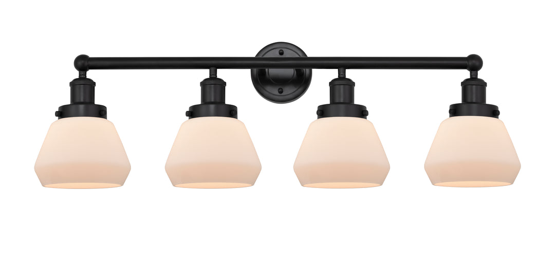 Innovations Lighting Fulton 7" Bath Vanity Light - Matte Black Vanity Lights Innovations Lighting Matte White ; Glass Type: Frosted  