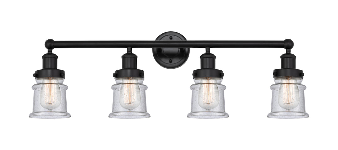 Innovations Lighting Canton 5" Bath Vanity Light - Matte Black Vanity Lights Innovations Lighting Seedy ; Glass Type: Seeded  