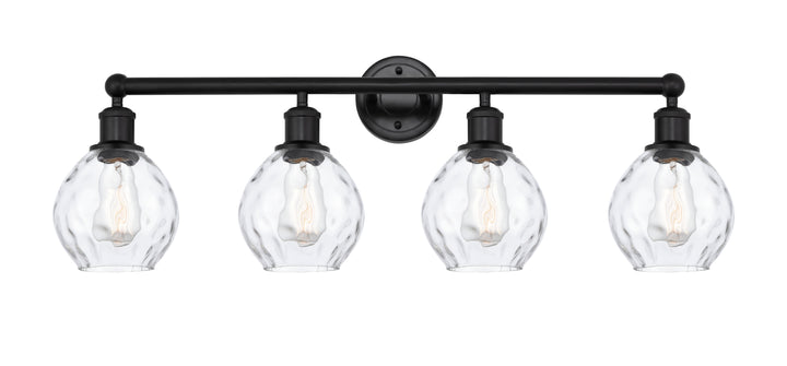 Innovations Lighting Waverly 6" Bath Vanity Light - Matte Black Vanity Lights Innovations Lighting Clear ; Glass Type: Water  