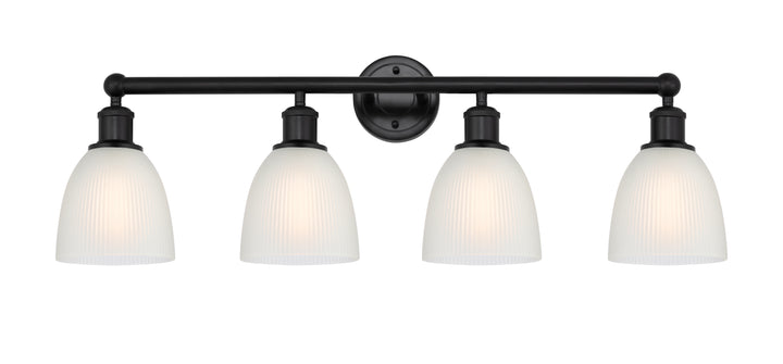 Innovations Lighting Castile 6" Bath Vanity Light - Matte Black Vanity Lights Innovations Lighting White ; Glass Type: White  