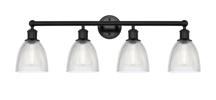 Innovations Lighting Castile 6" Bath Vanity Light - Matte Black Vanity Lights Innovations Lighting Clear ; Glass Type: Transparent  