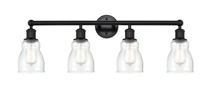 Innovations Lighting Ellery 5" Bath Vanity Light - Matte Black Vanity Lights Innovations Lighting Seedy ; Glass Type: Seeded  