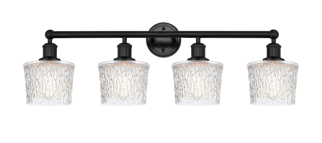 Innovations Lighting Niagara 6.5" Bath Vanity Light - Matte Black Vanity Lights Innovations Lighting Clear ; Glass Type: Transparent; Textured  