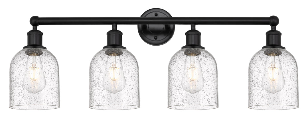 Innovations Lighting Bella 6" Bath Vanity Light - Matte Black Vanity Lights Innovations Lighting Seedy ; Glass Type: Transparent  