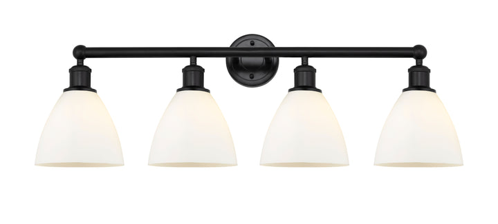 Innovations Lighting Bristol 7.5" Bath Vanity Light - Matte Black Vanity Lights Innovations Lighting Matte White ; Glass Type: White  