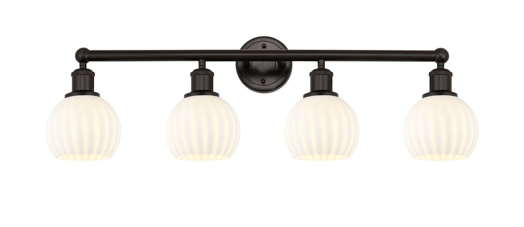 Innovations Lighting White Venetian 6" Bath Vanity Light - Oil Rubbed Bronze