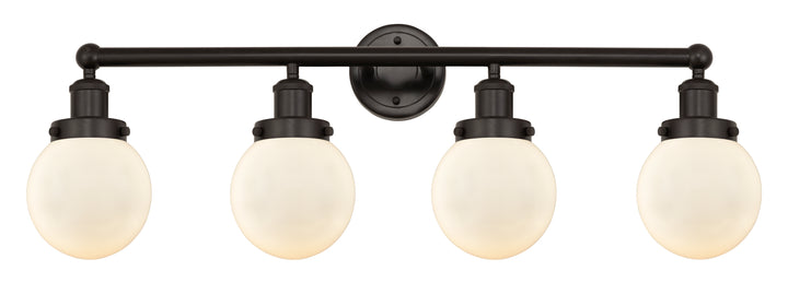 Innovations Lighting Beacon 6" Bath Vanity Light - Oil Rubbed Bronze Vanity Lights Innovations Lighting Matte White ; Glass Type: Frosted; Ribbed  