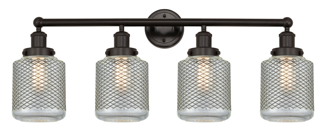 Innovations Lighting Stanton Bath Vanity Light - Oil Rubbed Bronze Vanity Lights Innovations Lighting Clear Wire Mesh ; Glass Type: Transparent  