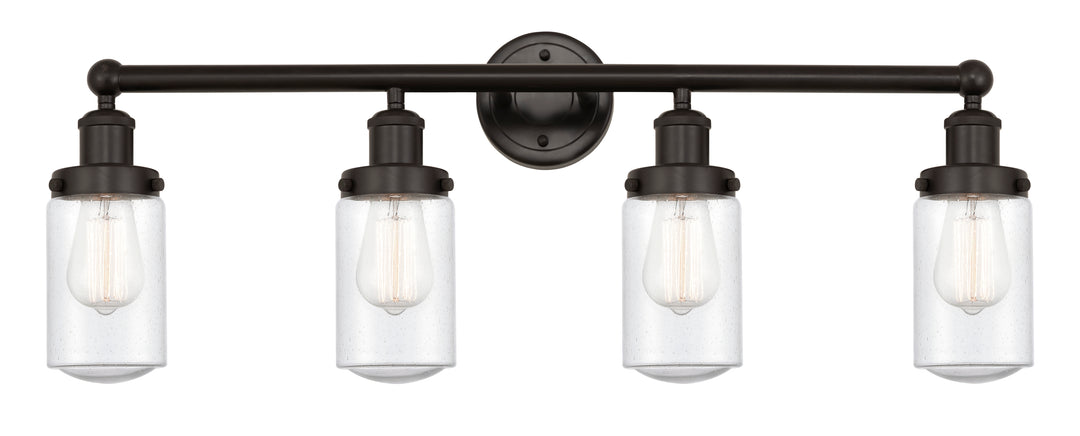 Innovations Lighting Dover 4.5" Bath Vanity Light - Oil Rubbed Bronze Vanity Lights Innovations Lighting Seedy ; Glass Type: Seedy; Ribbed  