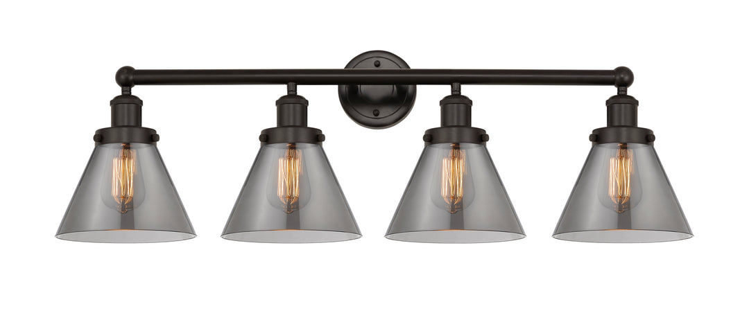 Innovations Lighting Cone 8" Bath Vanity Light - Oil Rubbed Bronze Vanity Lights Innovations Lighting Light Smoke ; Glass Type: Colorful  