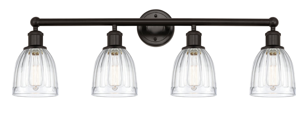 Innovations Lighting Brookfield 6" Bath Vanity Light - Oil Rubbed Bronze Vanity Lights Innovations Lighting Clear ; Glass Type: Transparent; Ribbed  