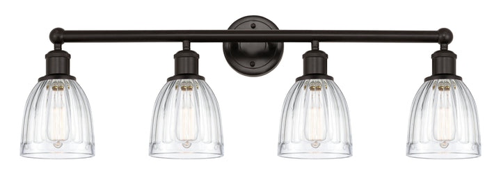 Innovations Lighting Brookfield 6" Bath Vanity Light - Oil Rubbed Bronze Vanity Lights Innovations Lighting Clear ; Glass Type: Transparent; Ribbed  