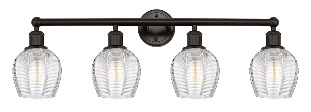 Innovations Lighting Norfolk Bath Vanity Light - Oil Rubbed Bronze Vanity Lights Innovations Lighting Clear ; Glass Type: Transparent  