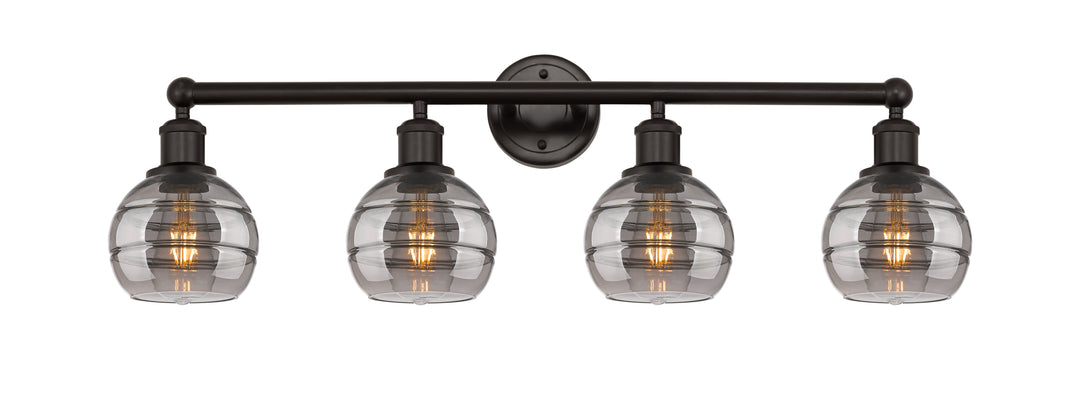 Innovations Lighting Rochester 6" Bath Vanity Light - Oil Rubbed Bronze Vanity Lights Innovations Lighting Light Smoke ; Glass Type: Smoked  