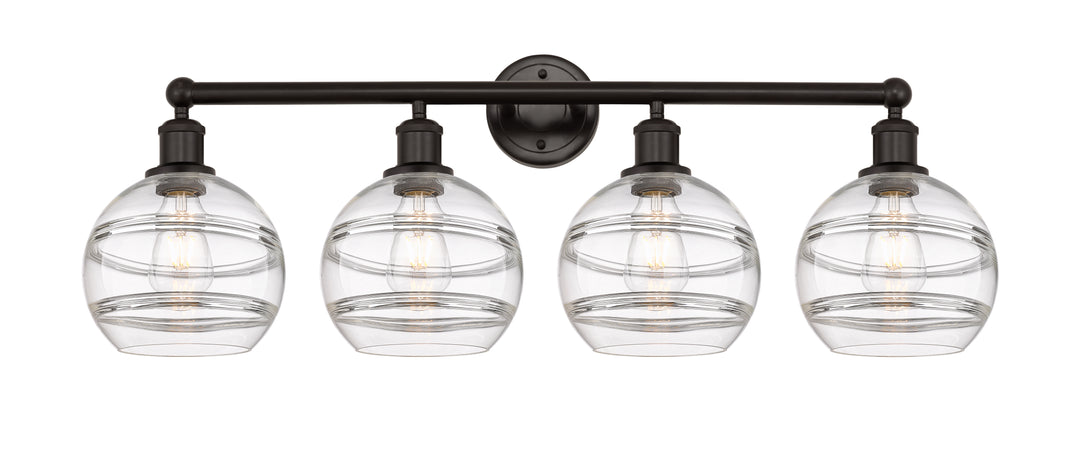 Innovations Lighting Rochester 8" Bath Vanity Light - Oil Rubbed Bronze Vanity Lights Innovations Lighting Clear ; Glass Type: Clear  