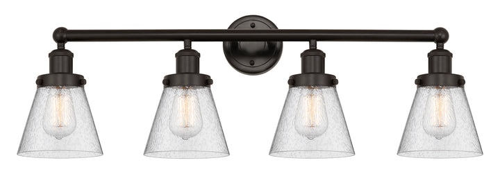 Innovations Lighting Cone 6" Bath Vanity Light - Oil Rubbed Bronze Vanity Lights Innovations Lighting Seedy ; Glass Type: Seedy; Ribbed  