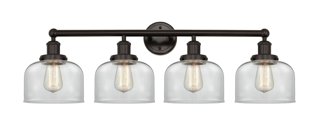 Innovations Lighting Bell 8" Bath Vanity Light - Oil Rubbed Bronze Vanity Lights Innovations Lighting Clear ; Glass Type: Transparent; Ribbed  